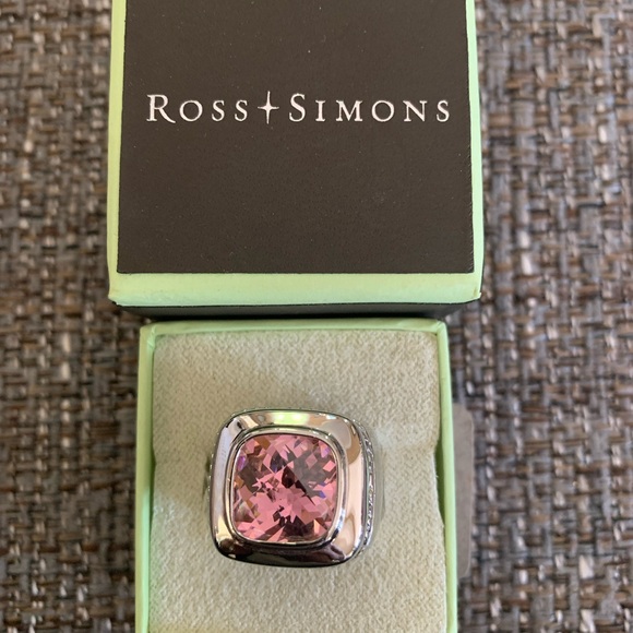 ✨Host Pick✨ Sterling Silver pink colored CZ ring sz 6 - Picture 2 of 4